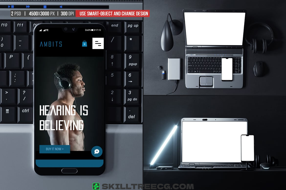 图片[2]-Devices Screens Black Scene Mockup（307123）-技能树